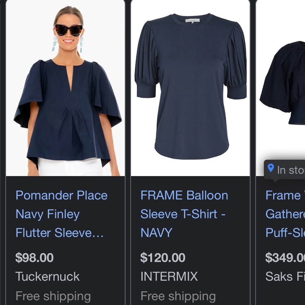 Frame Navy Tee - Picture 4 of 4